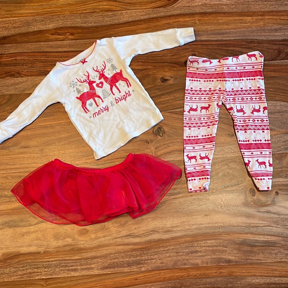 Girls Carter’s 12 Month Christmas Pajamas